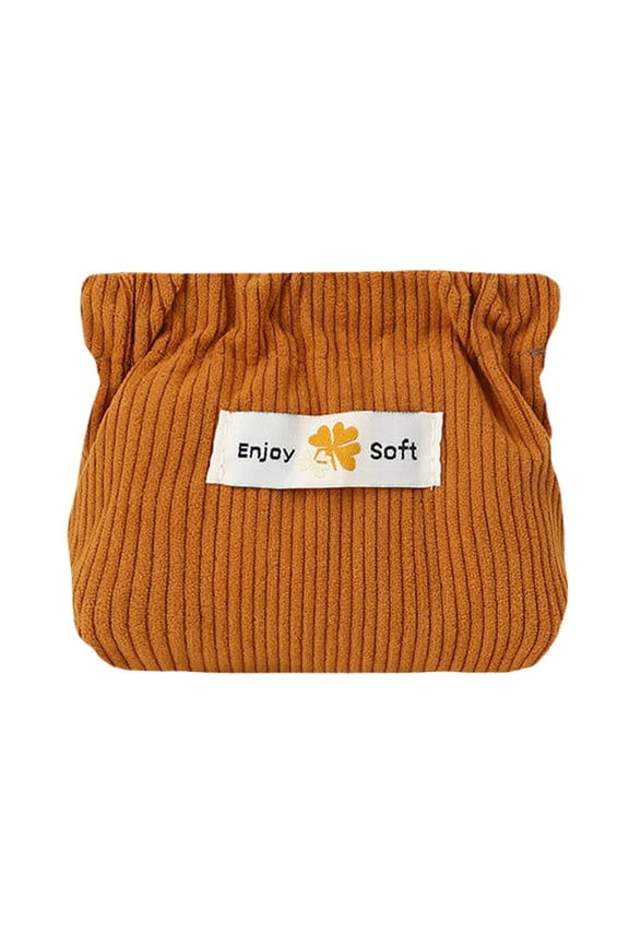 Clearance Corduroy Elastic Storage Bag for Purse Portable Corduroy Elastic Cute Makeup Bag Tie Jewelry Lipstick Storage organizer for Woman