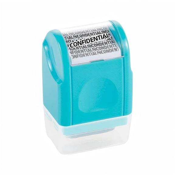 Kilougeis Confidential Stamp - Identity Theft Protect Roller Stamp Guard Your Id Address Blocker Privacy Ink Roller for Mail Address Blackout