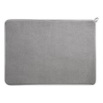 Kilougeis Dish Drying Mat 20 X 15 Inch Absorbent Microfiber Dishes Drainer Mats Large Size Dish Drying for Kitchen Counter Coffee Rack Countertops Pinstripe Clearance