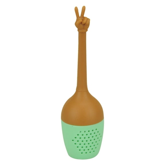 Kilougeis 2026 New Tea Diffuser Heat Non Stick Easy To Use Silicone Funny Hand Gestures Tea Infuser for Home