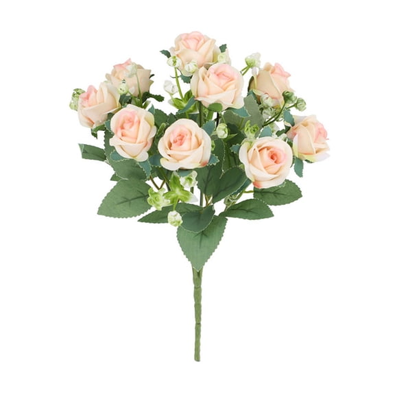 Kilougeis Mini Rose Artificial Flowers Bouquets,Fake Silk Bouquet for Centerpiece Table Wedding Party Home Crafts Decor