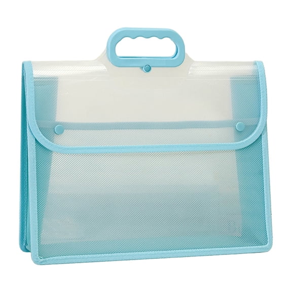 Kilougeis Under $5 Portable Plastic Expanding File Folder,Transparent Envelope Document Folder with Handle for Letter Size Paper