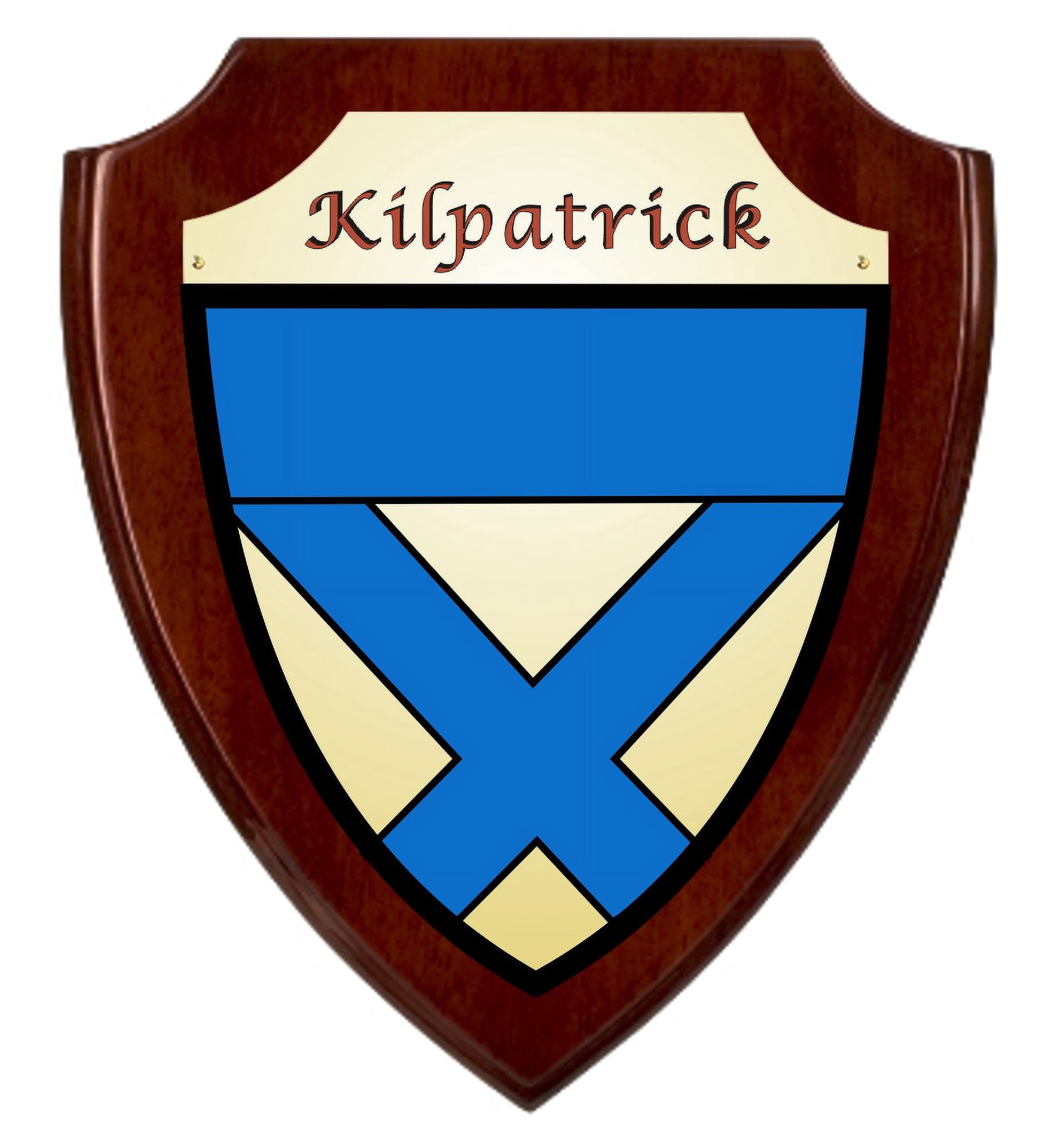 Kilpatrick Irish Coat of Arms Shield Plaque - Rosewood Finish