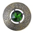 thumbnail image 1 of Kilt Emporium Celtic Brooch &ndash; 3" Scottish Kilt Pin Norse Vintage Jewelry with Gemstones, 1 of 9