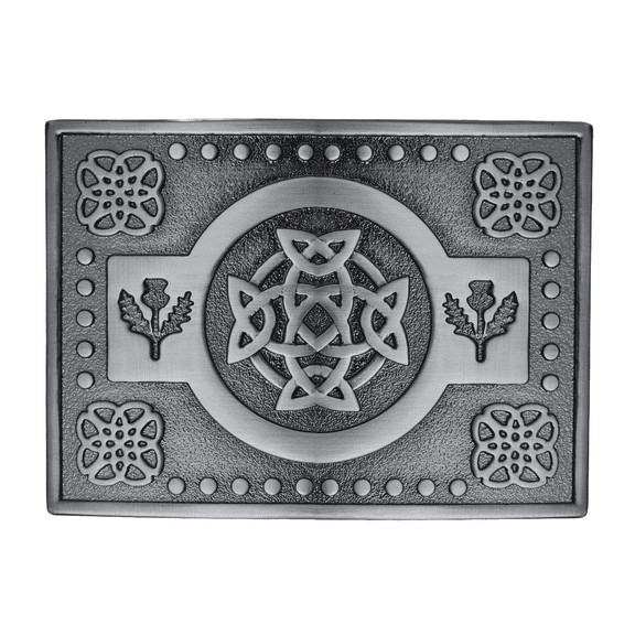 Kilt Emporium Celtic Knot Kilt Belt Buckle - Solid Brass with Intricate Design
