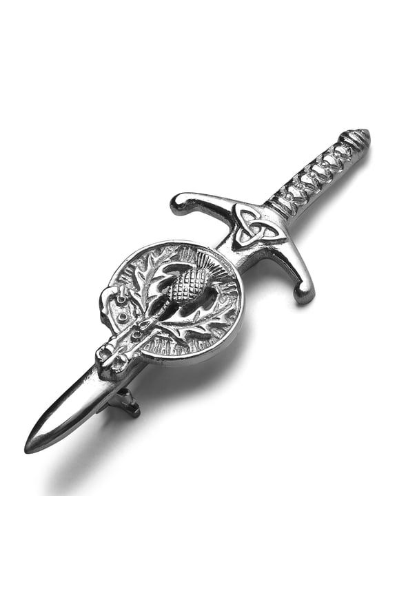 Scottish Thistle Kilt Pin - Rust-Free Brass, 4 Inches