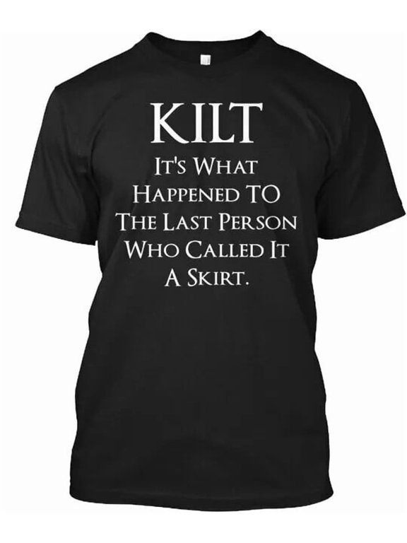 Kilt Print T-Shirt Made in the USA Size S to 5XL