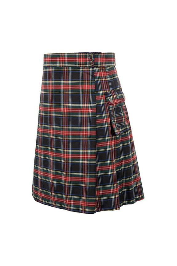 Kilt for Men Utility Kilt Cotton Kilt Modern Plaid Pleated Tartan Scottish Traditional Men's Big & Tall Kilt Vintage Gothic Punk Skirts