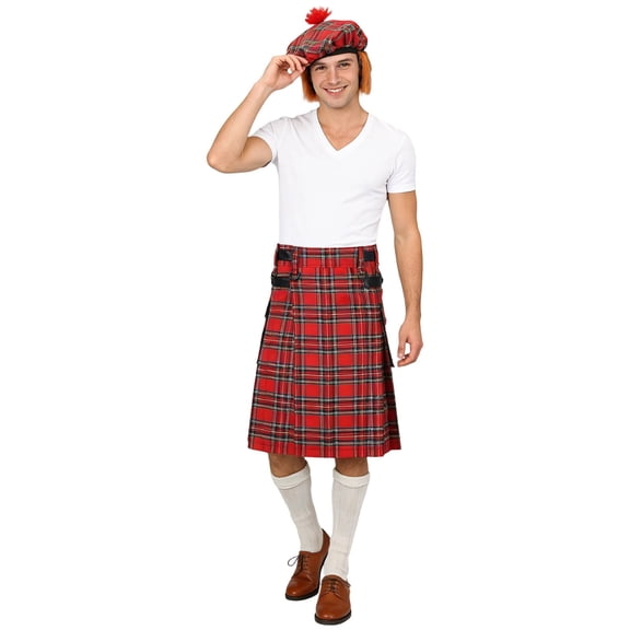 Kilt for Men,Utility Traditional Scottish Tartan Kilt for Men,Irish Viking Highland Casual Wedding Kilts, XXXL