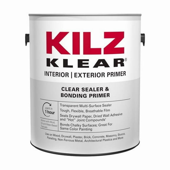 Kilz  1 gal Clear Flat & Matte Water-Based Primer & Sealer - Pack of 4