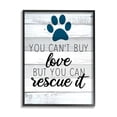 thumbnail image 1 of Kim Allen You Cannot Buy Love Dog Paw Inspirational Sign 16" x 20" Framed Drawing Art Print, by Stupell Home Décor, 1 of 5