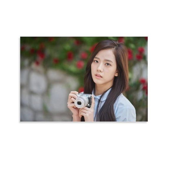 Kim Jisoo, A Famous Korean Female Singer Canvas Wall Art Print Poster For Home School Office Decor