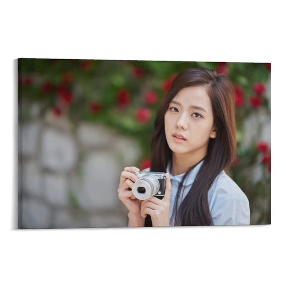 Kim Jisoo, A Famous Korean Female Singer Canvas Wall Art Print Poster For Home School Office Decor