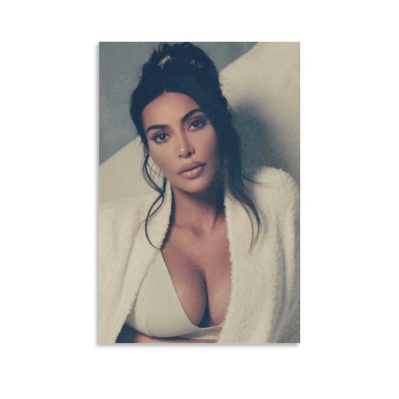 Kim Kardashian Hot Girl Sexy Poster (13) Canvas Poster Wall Art Picture Prints Hanging Photo Gift Decor Home Posters Artworks 12x18inch(30x45cm)