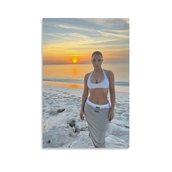 Kim Kardashian Hot Girl Sexy Poster (18) Art Poster Canvas Painting Decor Wall Print Photo Gifts Home Modern Decorative Posters 12x18inch(30x45cm)