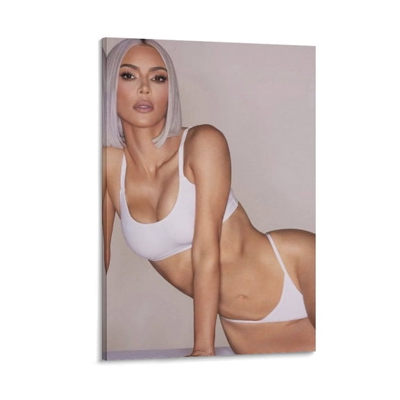Kim Kardashian Hot Girl Sexy Poster (3) Poster Decorative Painting Canvas Wall Art Living Room Posters Bedroom Painting 16x24inch(40x60cm)
