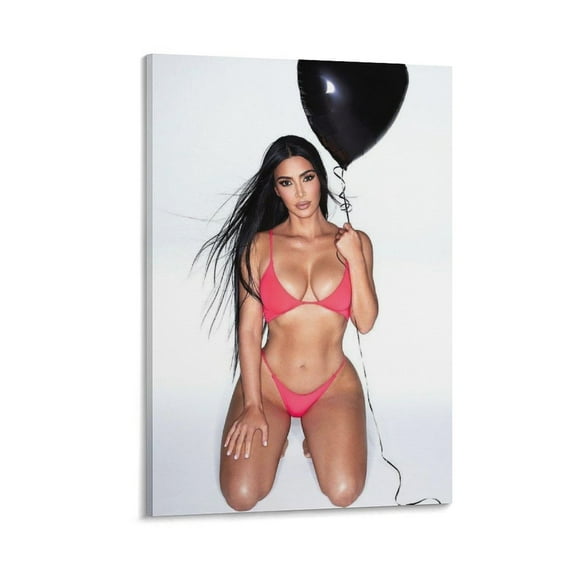 Kim Kardashian Hot Girl Sexy Poster (35) Wall Art Poster Gifts Bedroom Prints Home Decor Hanging Picture Canvas Painting Posters 16x24inch(40x60cm)