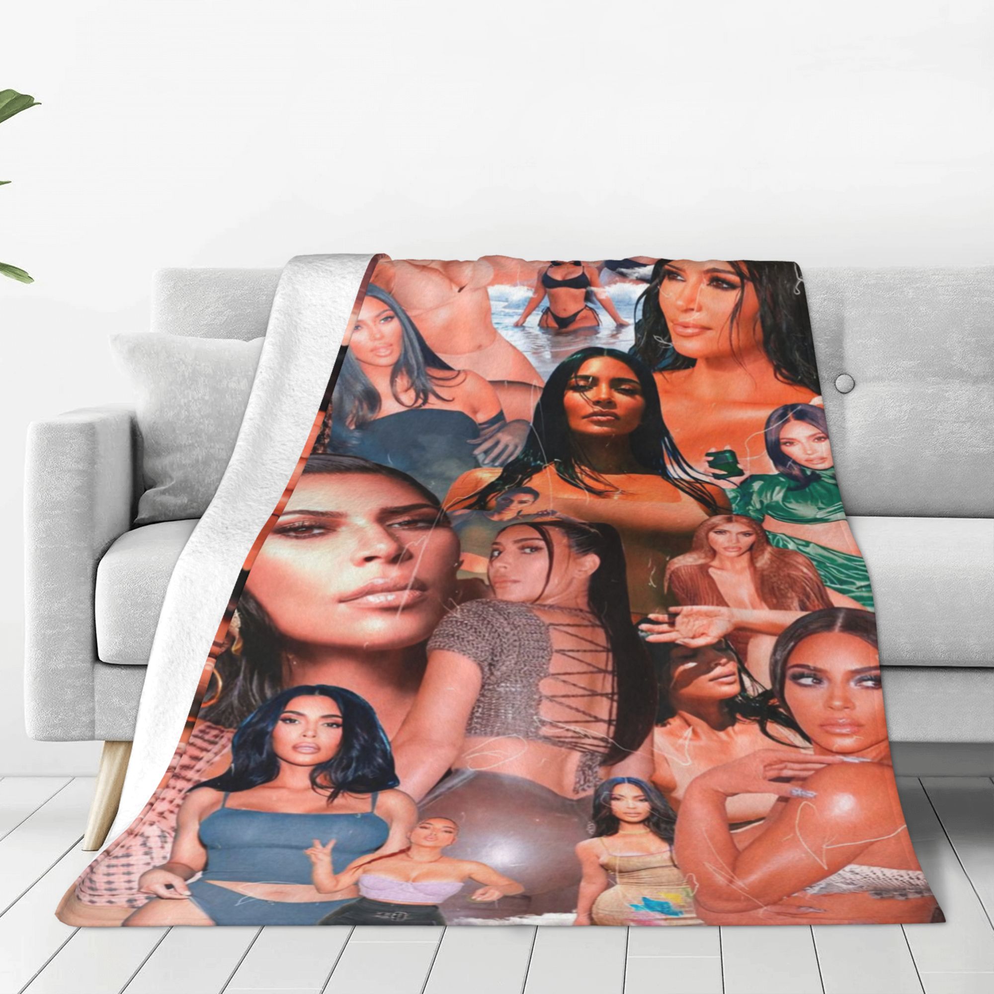 Kim Kardashian Throw Blanket Soft Plush Travel Blanket For Bedroom