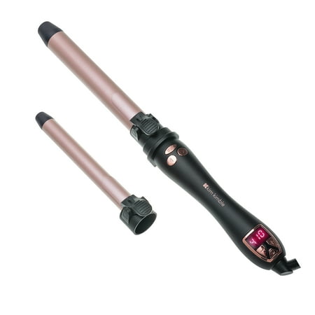Kim Kimble Multi-Barrel Auto -Rotating Professional 1" Ceramic Tourmaline Hair Multi Functional Irons, Black