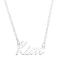thumbnail image 1 of Kim - Name Plate Necklace in Solid Real Sterling Silver female Personalized Custom Pendent, 1 of 4