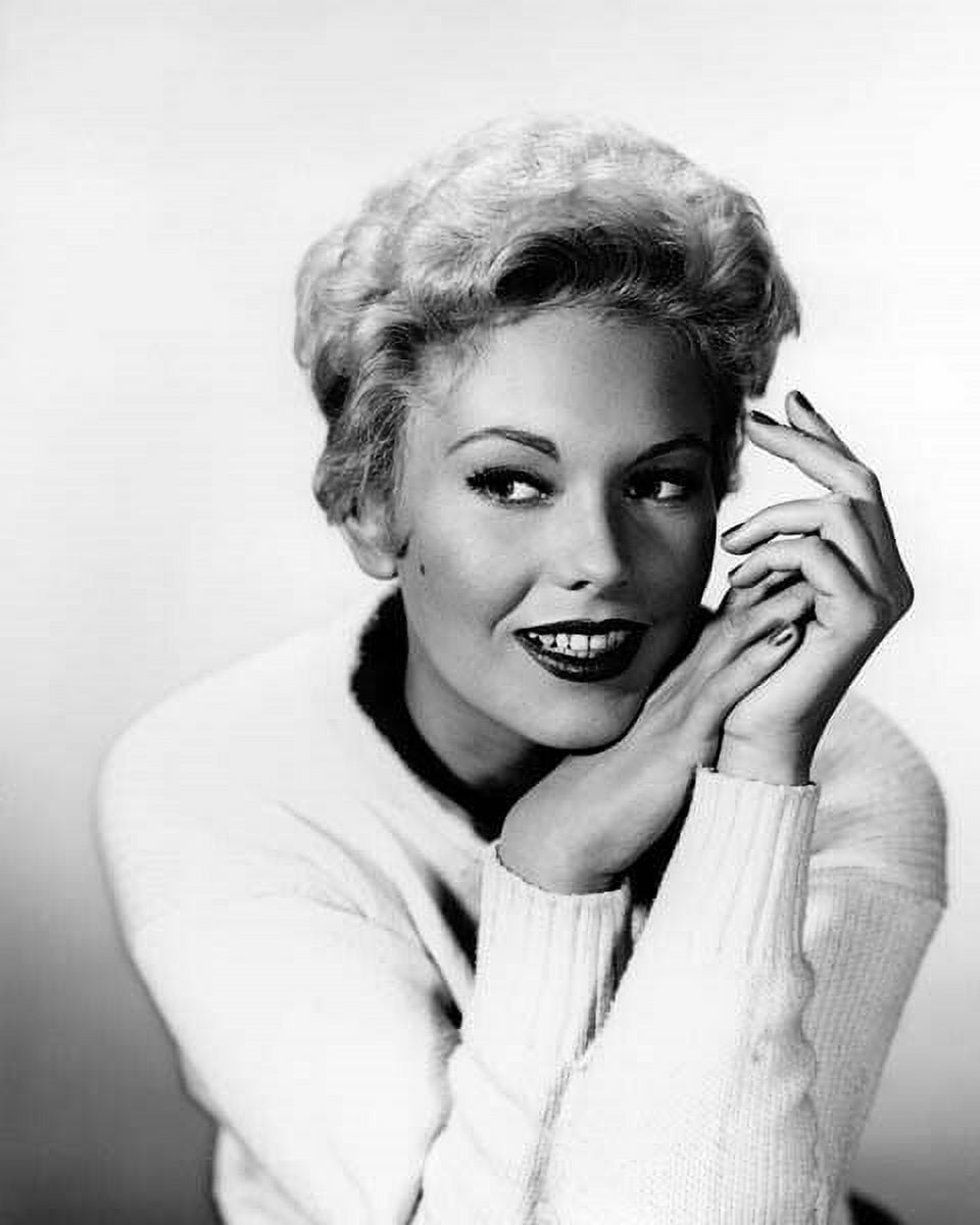 Kim Novak 1950's smiling studio portrait in white sweater 24x36 poster ...