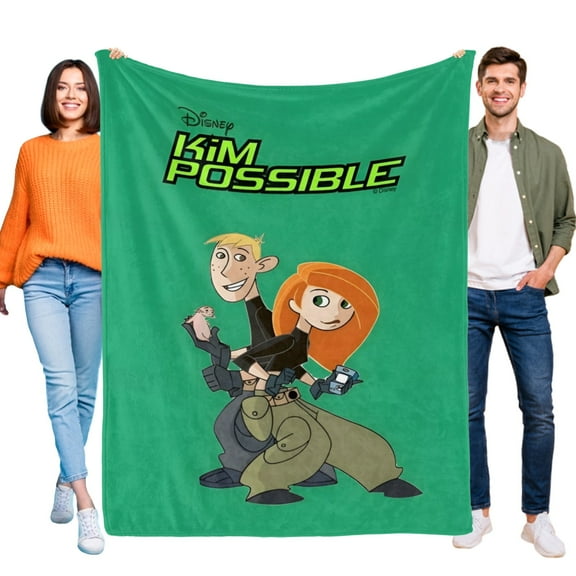 Kim Possible Flannel Blanket Fun and Cozy Throw Blanket Perfect for Bedroom Playroom or Travel Ideal Gift for Boys and Girls 50"x60"