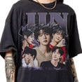 thumbnail image 1 of Kim Seok-jin Graphic T-Shirt, Vintage Music Theme Casual Tee, 1 of 4