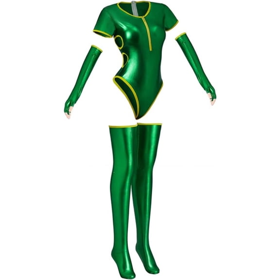 Kim Wu Cloth - Women's Green & Pink Jumpsuit Bodysuit