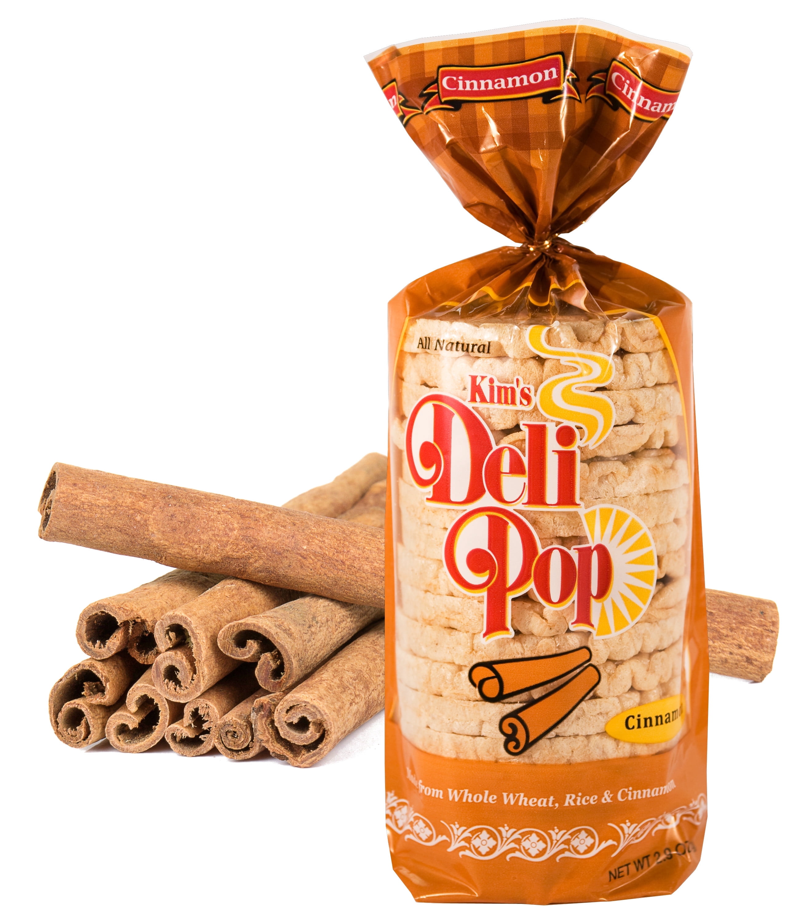 Kim's Deli Pop Cinnamon Rice Cakes - 2.9 oz - 12 Bags