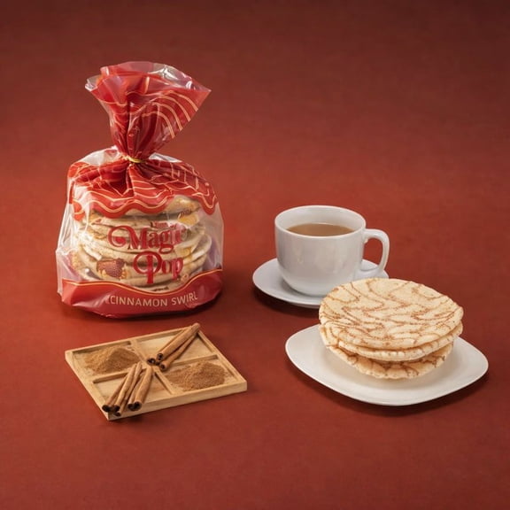 Kim's Magic Pop - Cinnamon Swirl Flavor Drizzled | 12 Pack | Low Carb, No Trans Fat, All Natural, Multigrain Korean Snack | Easy Bread, Chip, Cracker Replacement…