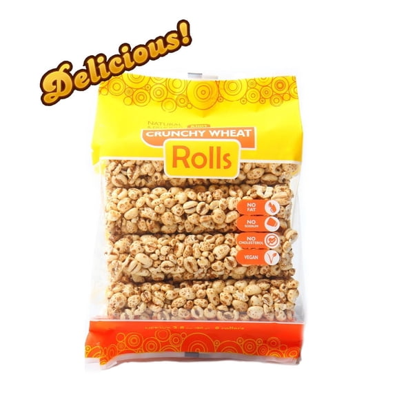 Kim’s Magic Pop Crunchy Whole Wheat Rolls | 12 Bags | 8 Rolls Each | Multigrain, Vegan, Vegetarian | Natural Ingredients | No Fat, No Sodium, No Cholesterol