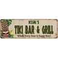 thumbnail image 1 of Kim's TIKI BAR & GRILL Metal Sign 8x24 Decor 108240040288, 1 of 1