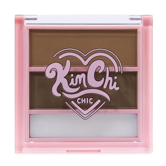KimChi Chic Beauty KimBrowly Eyebrow Powder Duo with Brow Wax, Light Medium, 0.27 oz