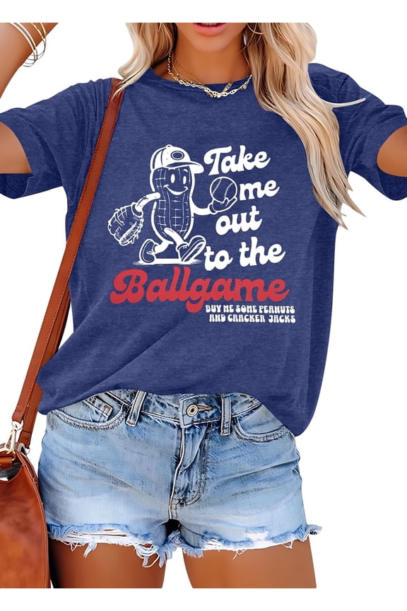 Baseball Shirts Women Funny Baseball Mom Shirt Ballgame Graphic Tshirt Game Day Fan Tee Casual Short Sleeve Top