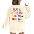 thumbnail image 1 of KimSoong Christian Sweatshirt Women Bible Verse Pullover Christian God Is Within Her Long Sleeve Inspirational Blouse Top, 1 of 9