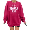 thumbnail image 1 of KimSoong Women Oversized Mama Sweatshirt Mom Crew Neck Long Sleeve Shirts In My Mama Era Letter Print Casual Pullovers Top, Pink, 1 of 8