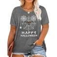 thumbnail image 1 of KimSoong Women Plus Size Halloween Shirt Funny Spider Web Graphic Tee Casual Fall Short Sleeve T-Shirt, 1 of 6
