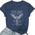 thumbnail image 1 of KimSoong Woman Vintage Rock Band T-Shirt Retro Bird Shirt Eagle Graphic Tees Retro Music Shirt Casual Short Sleeve Tops, Blue, 1 of 4