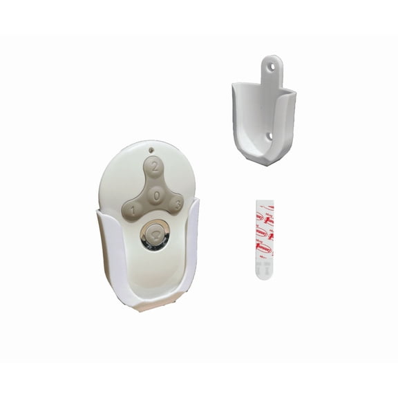 Kimalab Wall Mount Bracket for Hunter 99122, 99123, RAN003, K047402 and Similar Remote Control Transmitters - Easy Installation, Sleek White Design