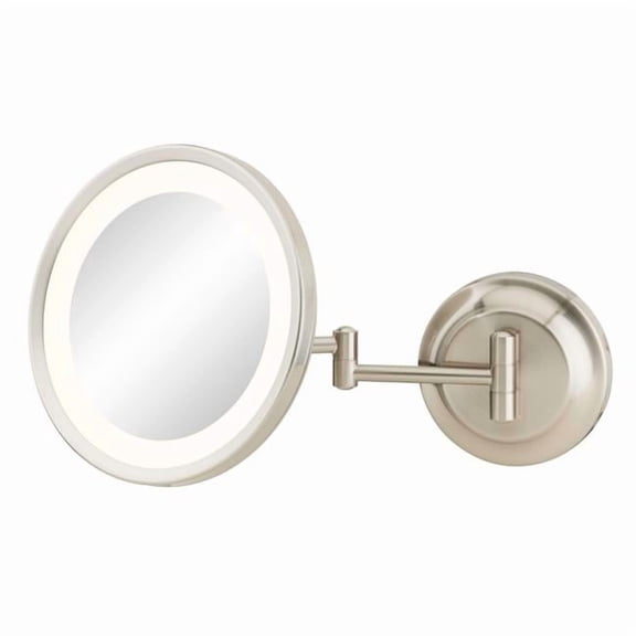 Single-Sided LED Round Arm Wall Mirror - Hardwired