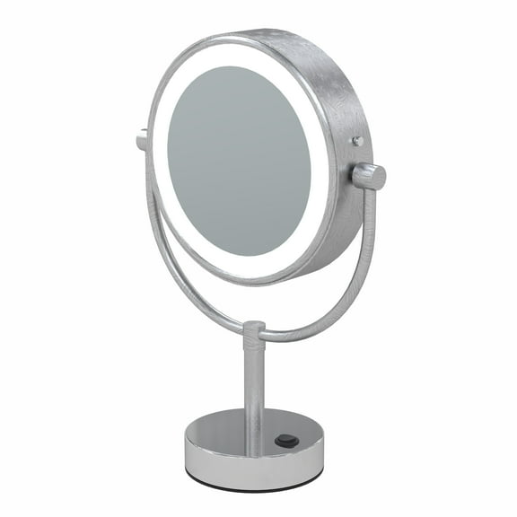 Neo Modern LED Lighted Freestanding Mirror Chrome