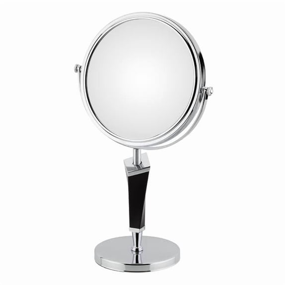 Aptations 80735 5X & 1X Helix Mirror Free Standing, Chrome & Black