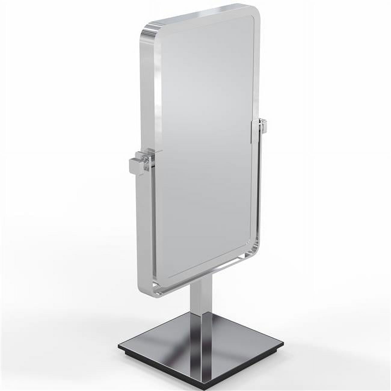 Rectangular Chrome 3x/1x Magnifying Countertop Vanity Mirror