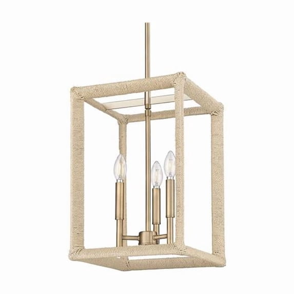 Wry Lighting Kimber 3-light Pendant in Modern Brass