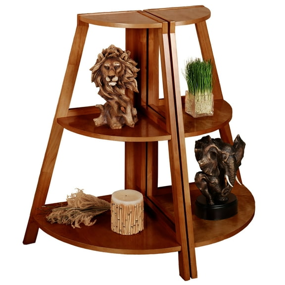 Kimber Short Corner Shelf Pair Mission Red Oak 3 Shelf Mission Red Oak 3 Shelf