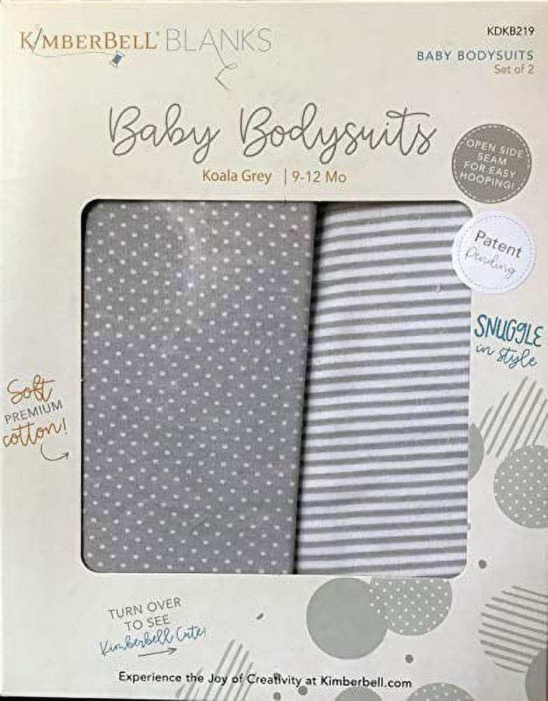 Kimberbell Embroidery Project Blanks Baby Bodysuits Koala Grey 912 Mo