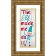 thumbnail image 1 of Kimberly, Allen 10x18 Gold Ornate Wood Framed with Double Matting Museum Art Print Titled - Elf Christmas 2, 1 of 4