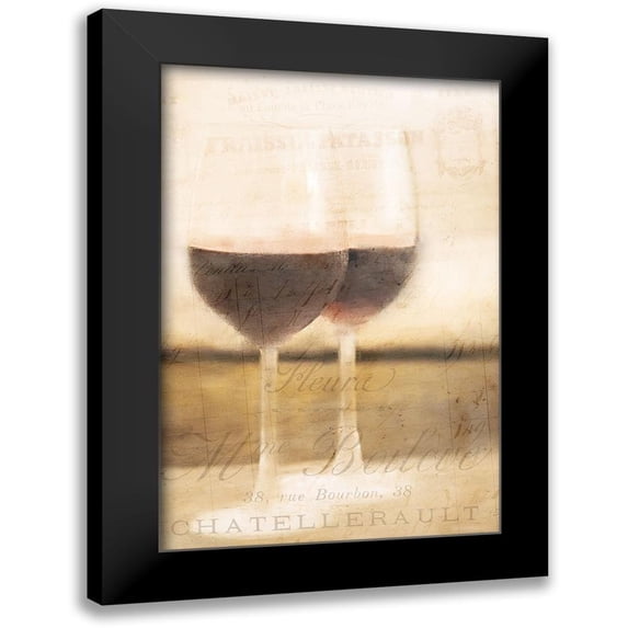 Kimberly, Allen 11x14 Black Modern Framed Museum Art Print Titled - Wine Glasses