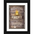 thumbnail image 1 of Kimberly, Allen 11x14 Black Ornate Wood Framed with Double Matting Museum Art Print Titled - Welcome to our Firepit, 1 of 4