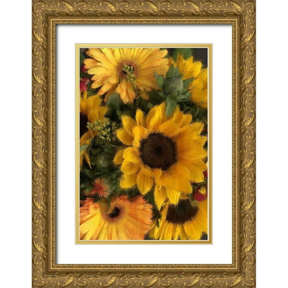 Kimberly, Allen 11x14 Gold Ornate Wood Framed with Double Matting Museum Art Print Titled - Bunches
